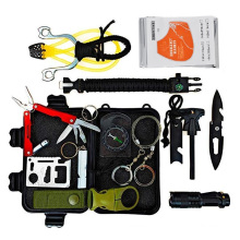 Adventures Emergency Tactical Survival Kit 12 in 1, Outdoor Survival Gear Tool Kit with Multitool Slingshot Fire Starter
